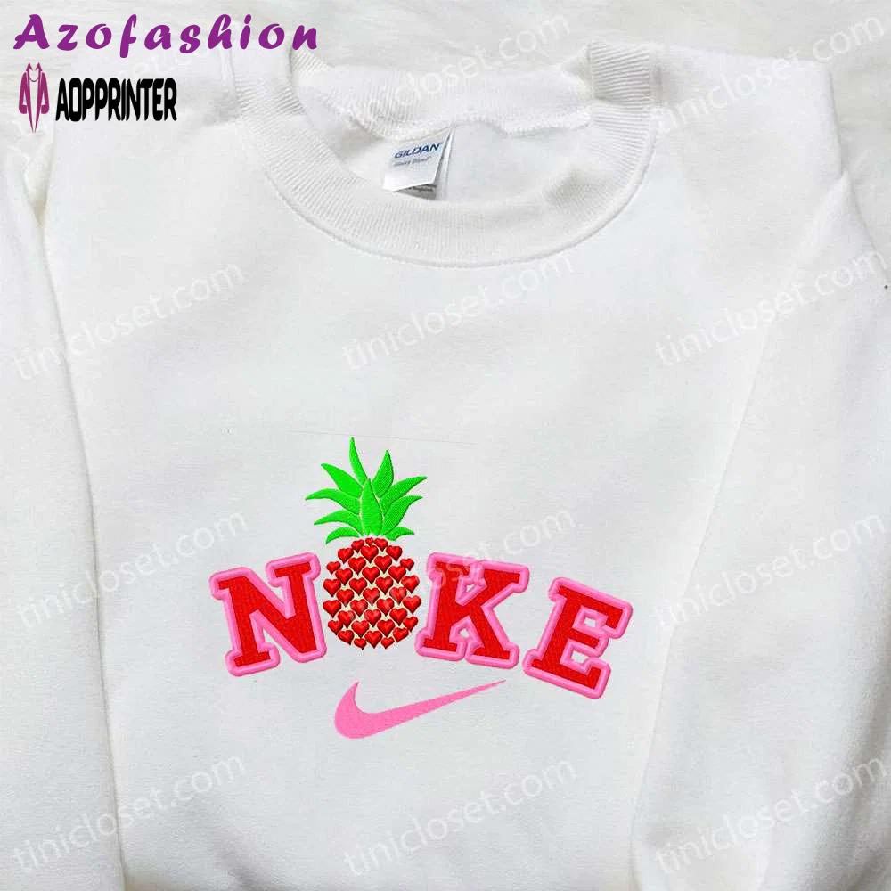 Pineapple x nike embroidered shirt: custom birthday gift – best nike embroidered shirt design Embroidered Shirt