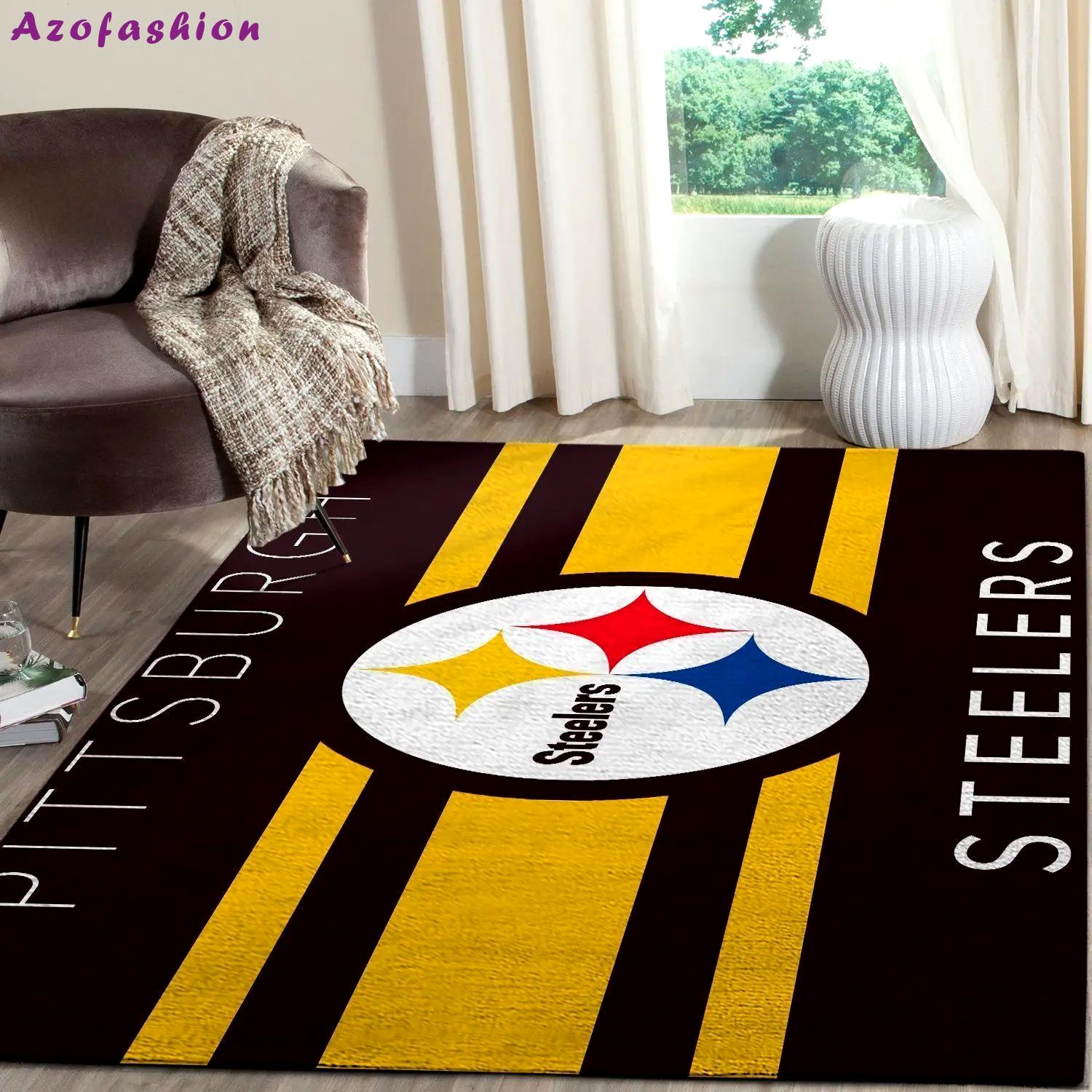 Pittsburgh steelers area rug nfl football rug regtangle carpet v1309 Rectangle Rug
