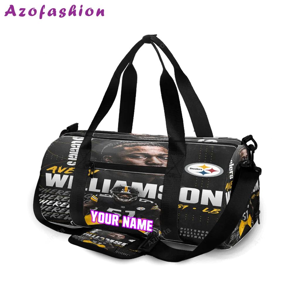 Pittsburgh steelers avery williamson no51 personalized name travel bag gym bag 196 Travel Bag