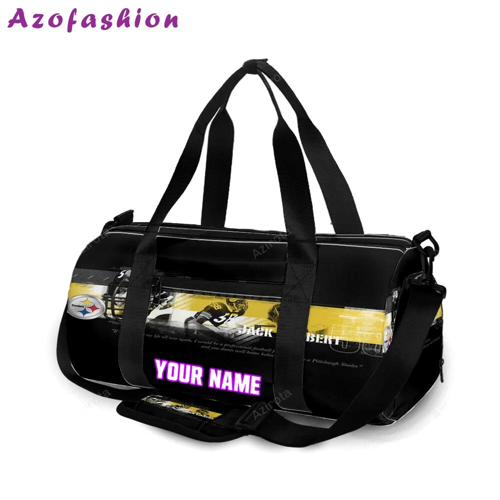 Pittsburgh steelers jack lambert no58 personalized name travel bag gym bag 1332 Travel Bag