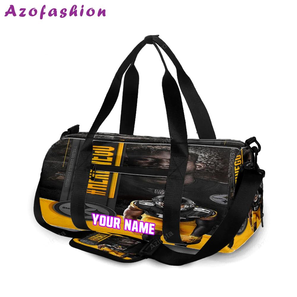 Pittsburgh steelers juju smith no19 personalized name travel bag gym bag 2004 Travel Bag