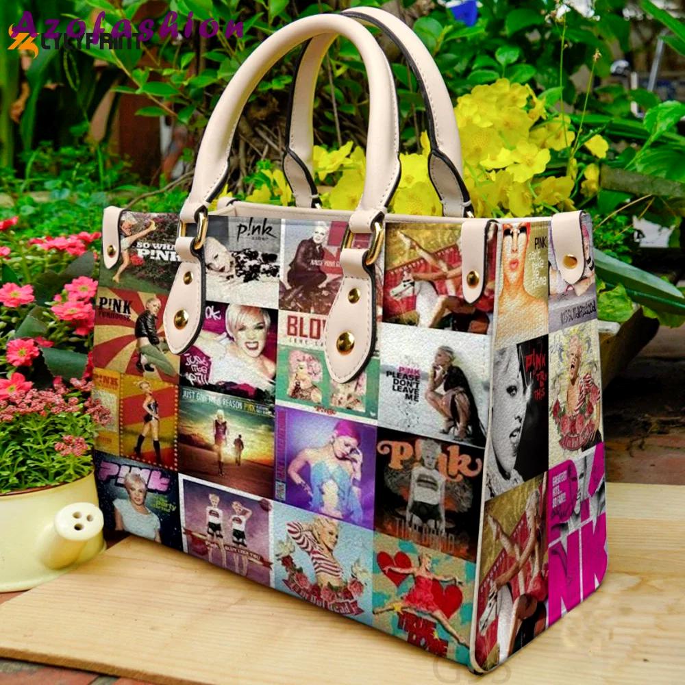 P!nk leather handbag gift for women 472 Women Leather Hand Bag