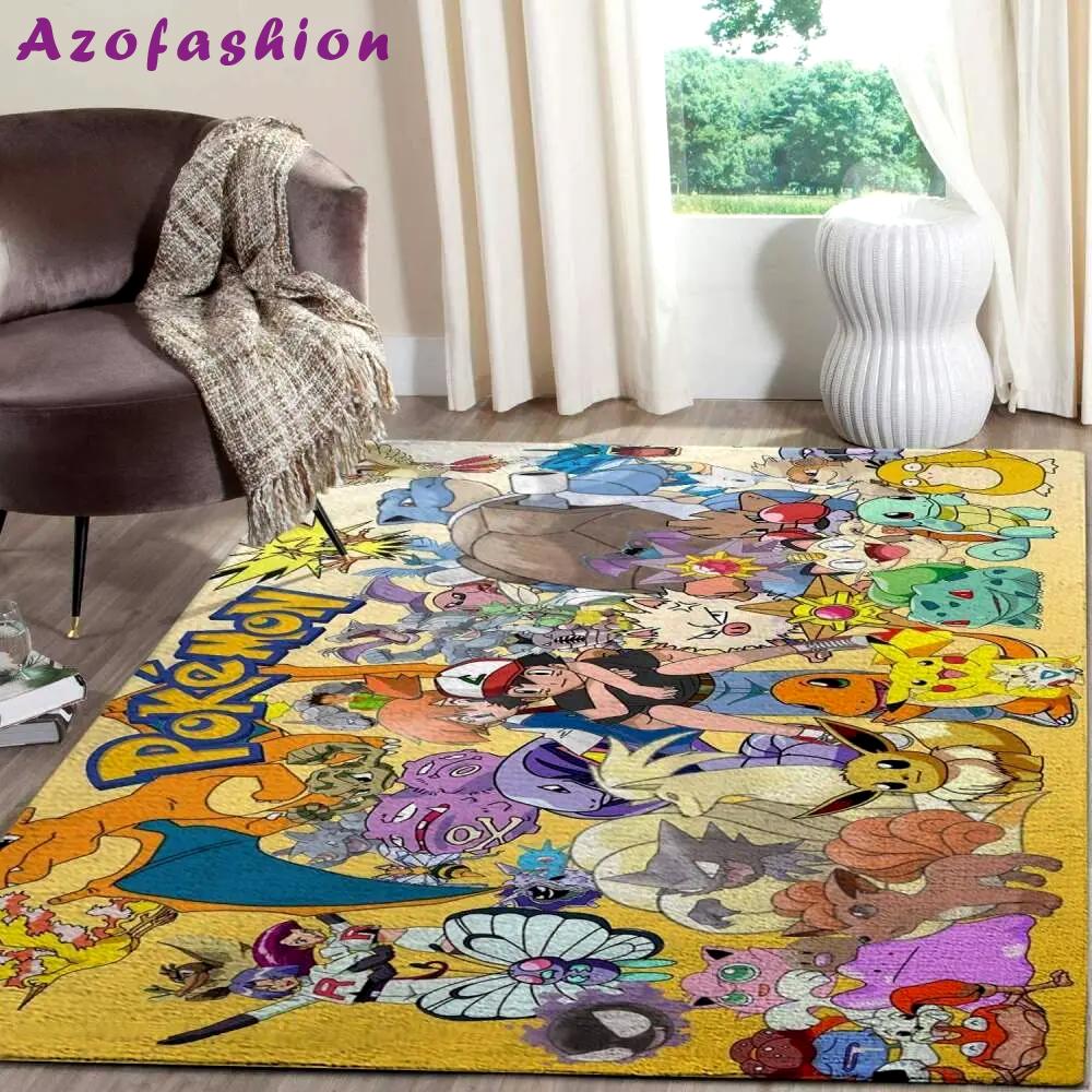 Pokemon family anime movies area rugs living room carpet christmas gift rug regtangle carpet floor decor home decor v11089 Rectangle Rug