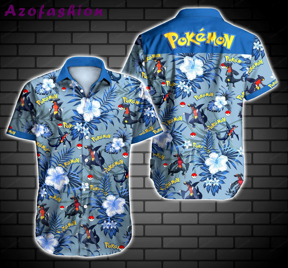 Pokemon garchomp hawaiian shirt Hawaii Shirt Shorts & Flip Flops