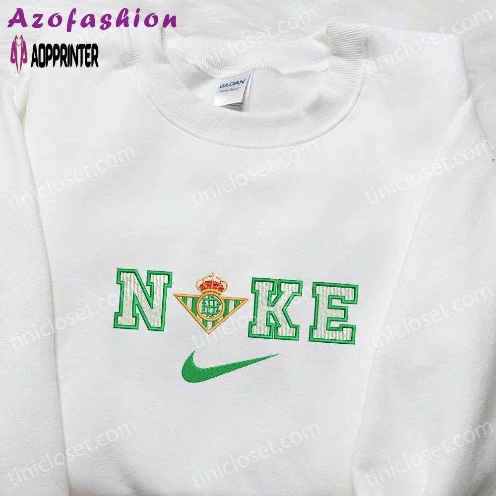 Real betis balompie x nike sport embroidered sweatshirt: football inspired shirt Embroidered Shirt