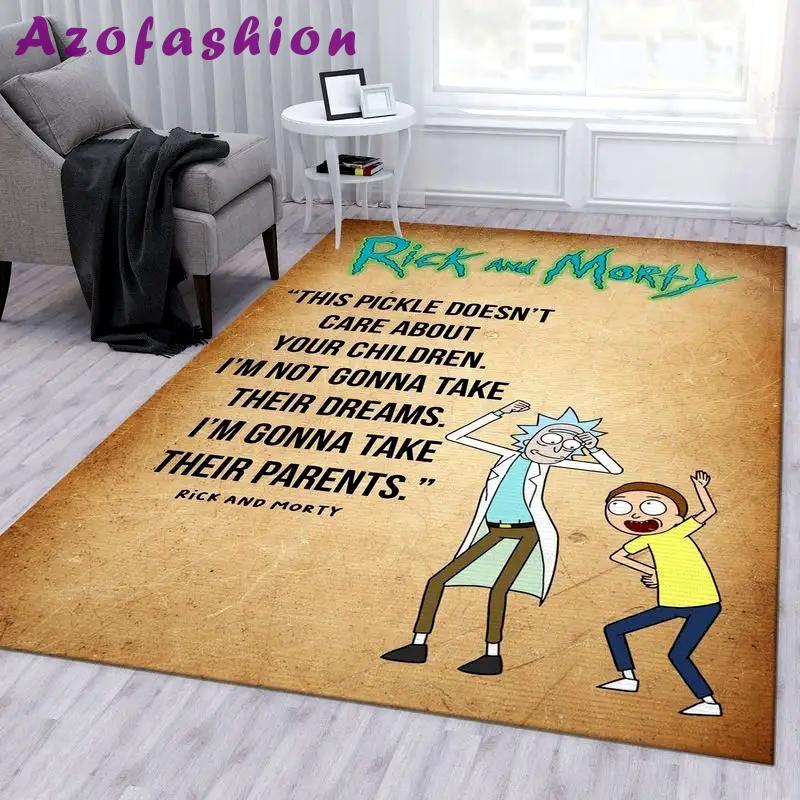 Rick and morty 110 area rug living room and bed room rug rug regtangle carpet floor decor home decor Rectangle Rug