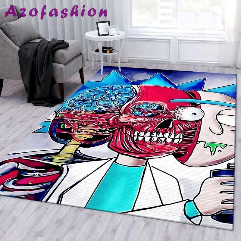 Rick and morty 36 area rug living room and bed room rug rug regtangle carpet floor decor home decor Rectangle Rug