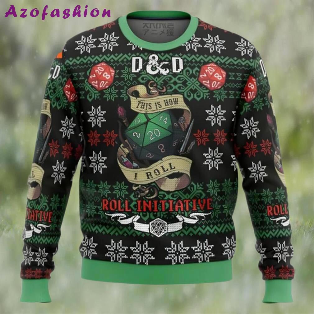 Roll initiative dungeons & dragons ugly christmas sweater Christmas Ugly Sweater
