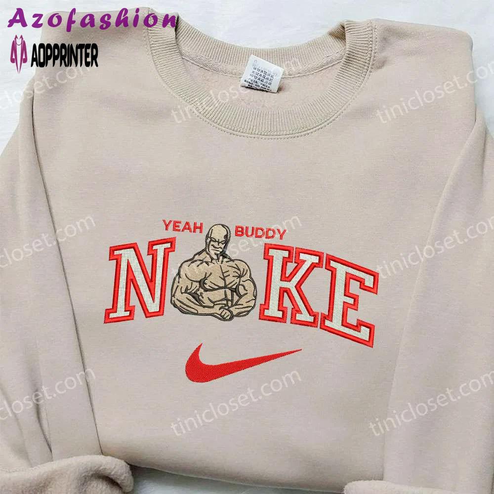 Ronnie coleman x nike embroidered hoodie & celebrity shirt – nike inspired apparel Embroidered Shirt