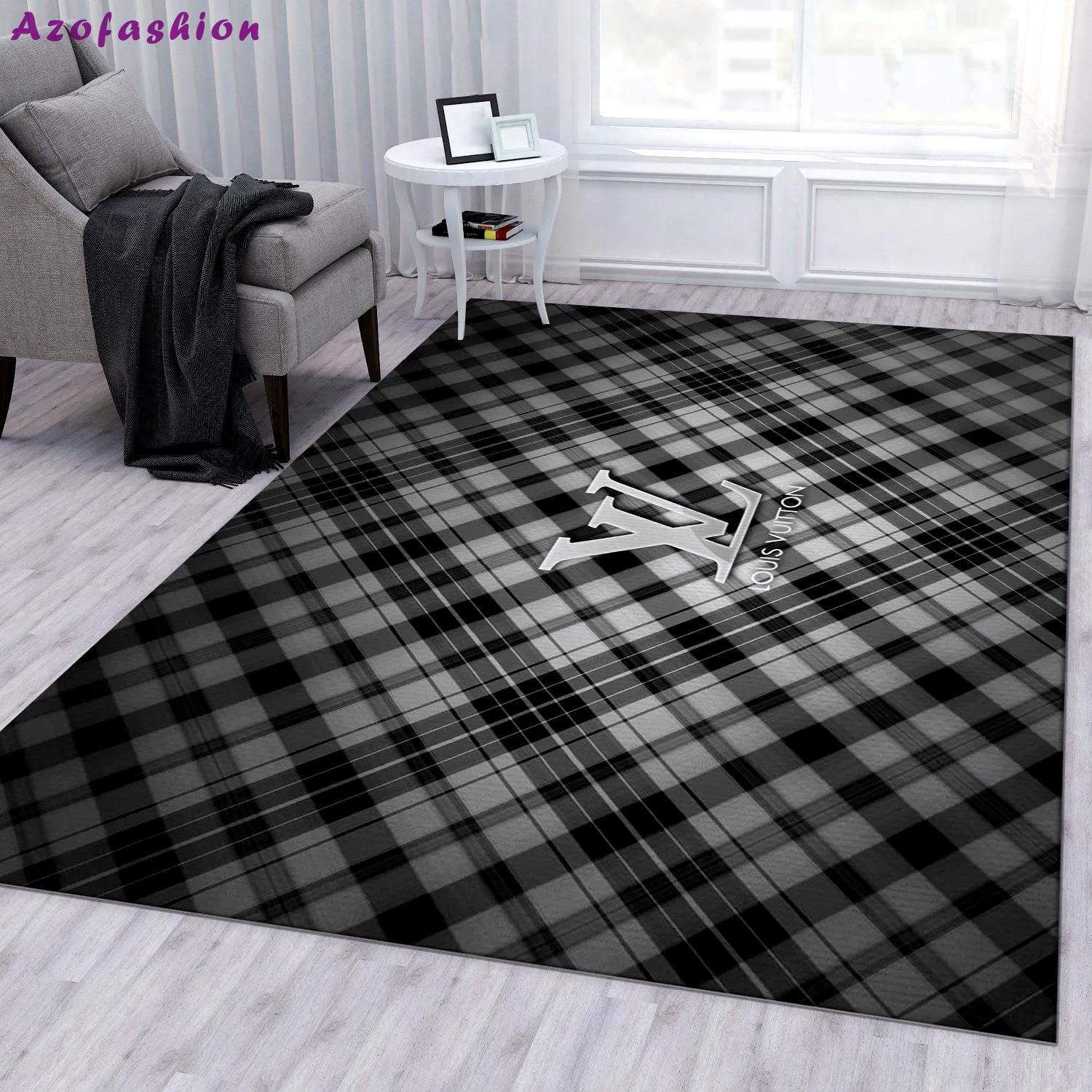 Rugs in living room and bedroom - Burberry ft louis vuitton rugs bedroom rug family gift floor mats keep warm in winter Rectangle Rug