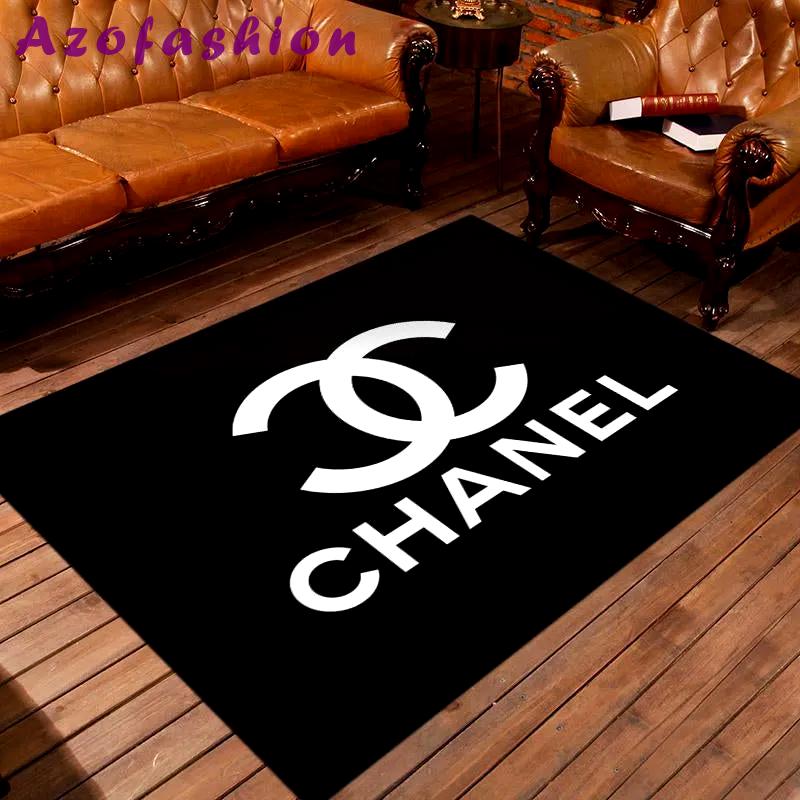 Rugs in living room and bedroom - Chanel black luxury area rug for living room bedroom carpet home decorations mat type 15 Rectangle Rug