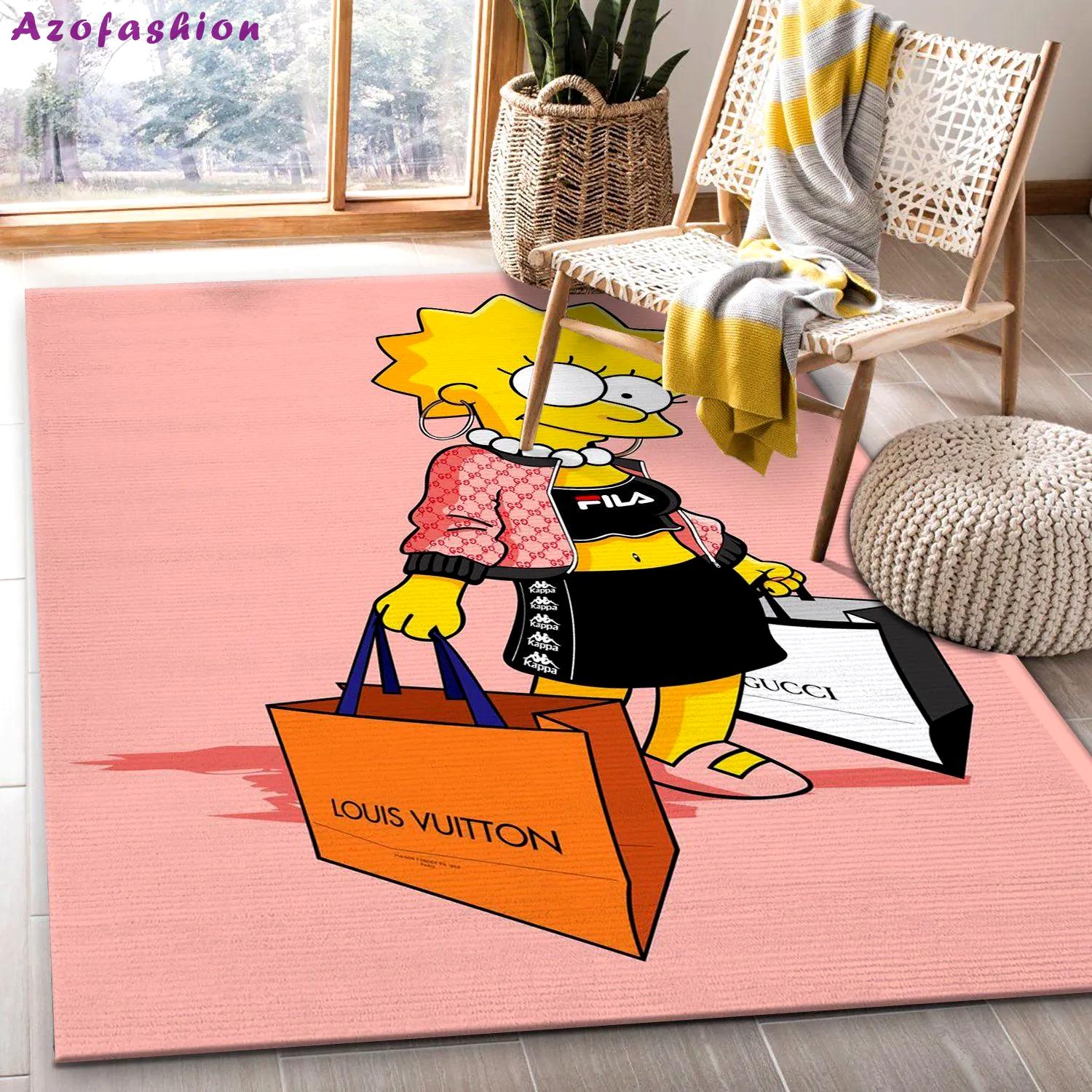 Rugs in living room and bedroom - Dapper lisa louis vuitton vs gucci area rug fashion brand rug christmas gift floor mats keep warm in winter Rectangle Rug