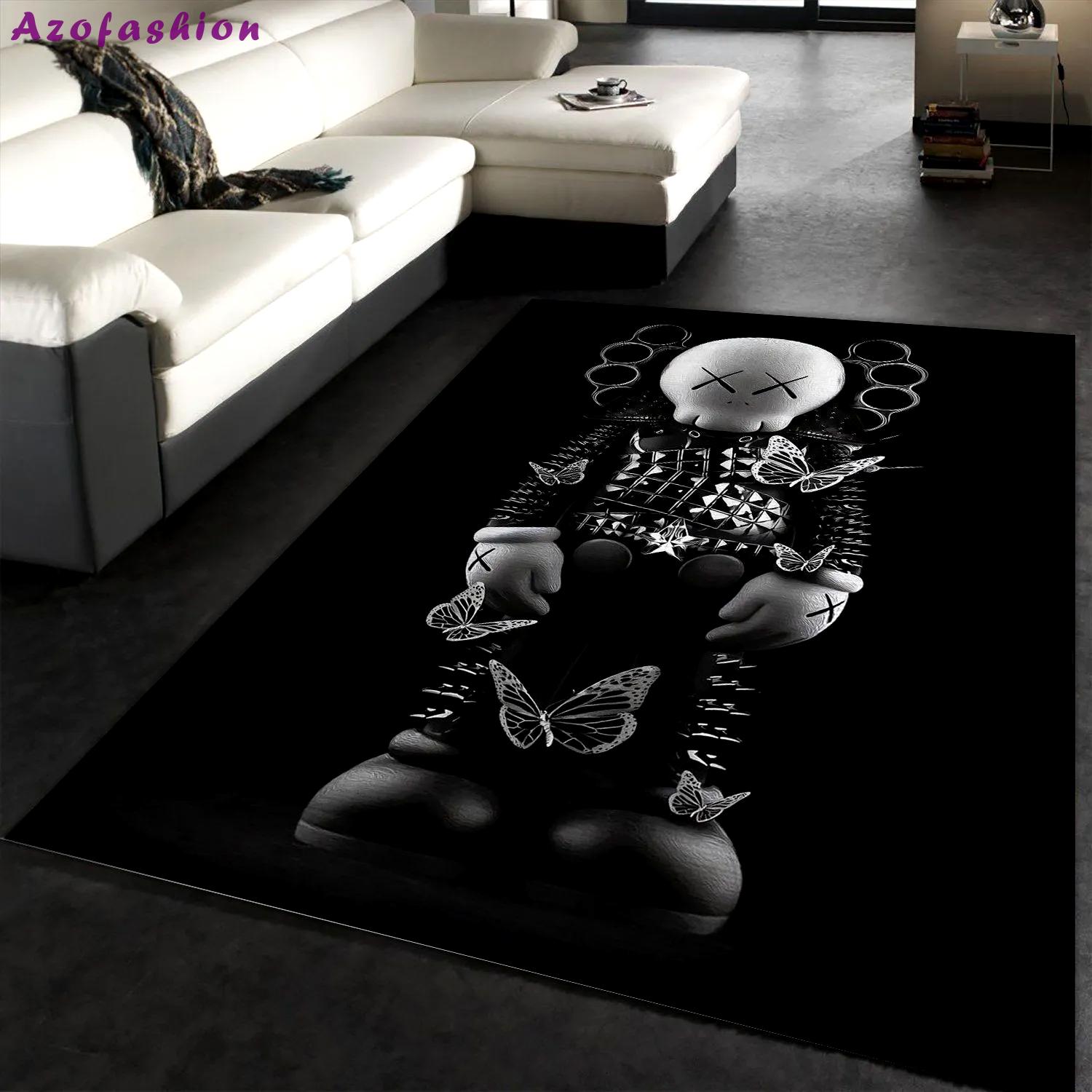 Rugs in living room and bedroom - Kaws area rug bedroom rug christmas gift floor mats keep warm in winter Rectangle Rug