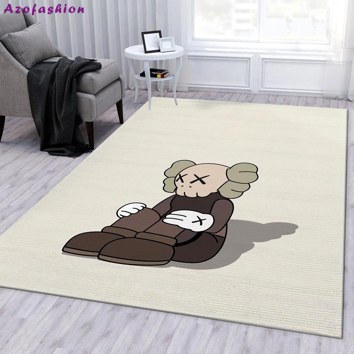 Rugs in living room and bedroom - Kaws illustration area rug living room rug floor decor home decorations Rectangle Rug