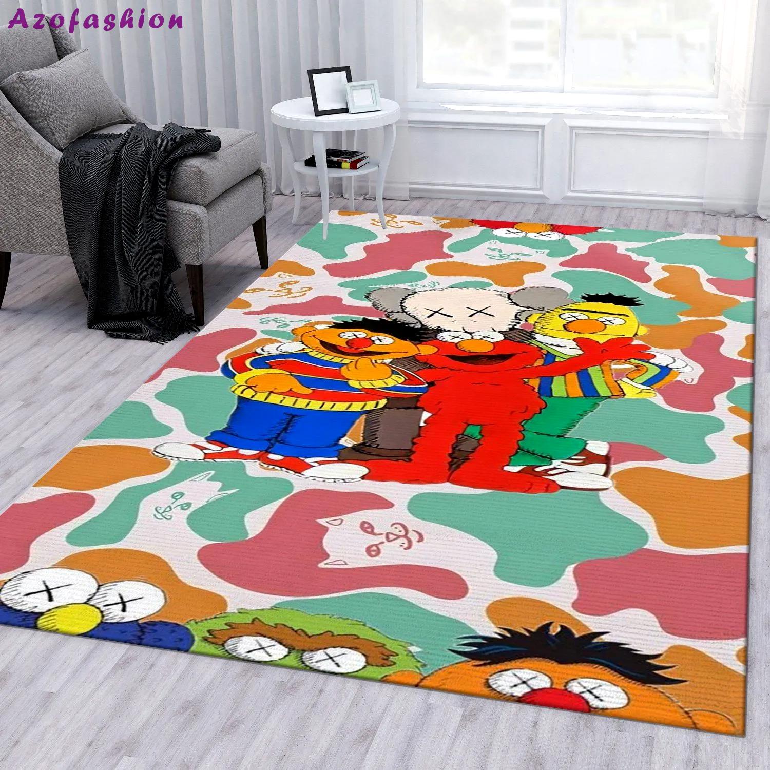 Rugs in living room and bedroom - Kaws jvrrr style fashion brand area rug living room rug christmas gift floor mats keep warm in winter Rectangle Rug
