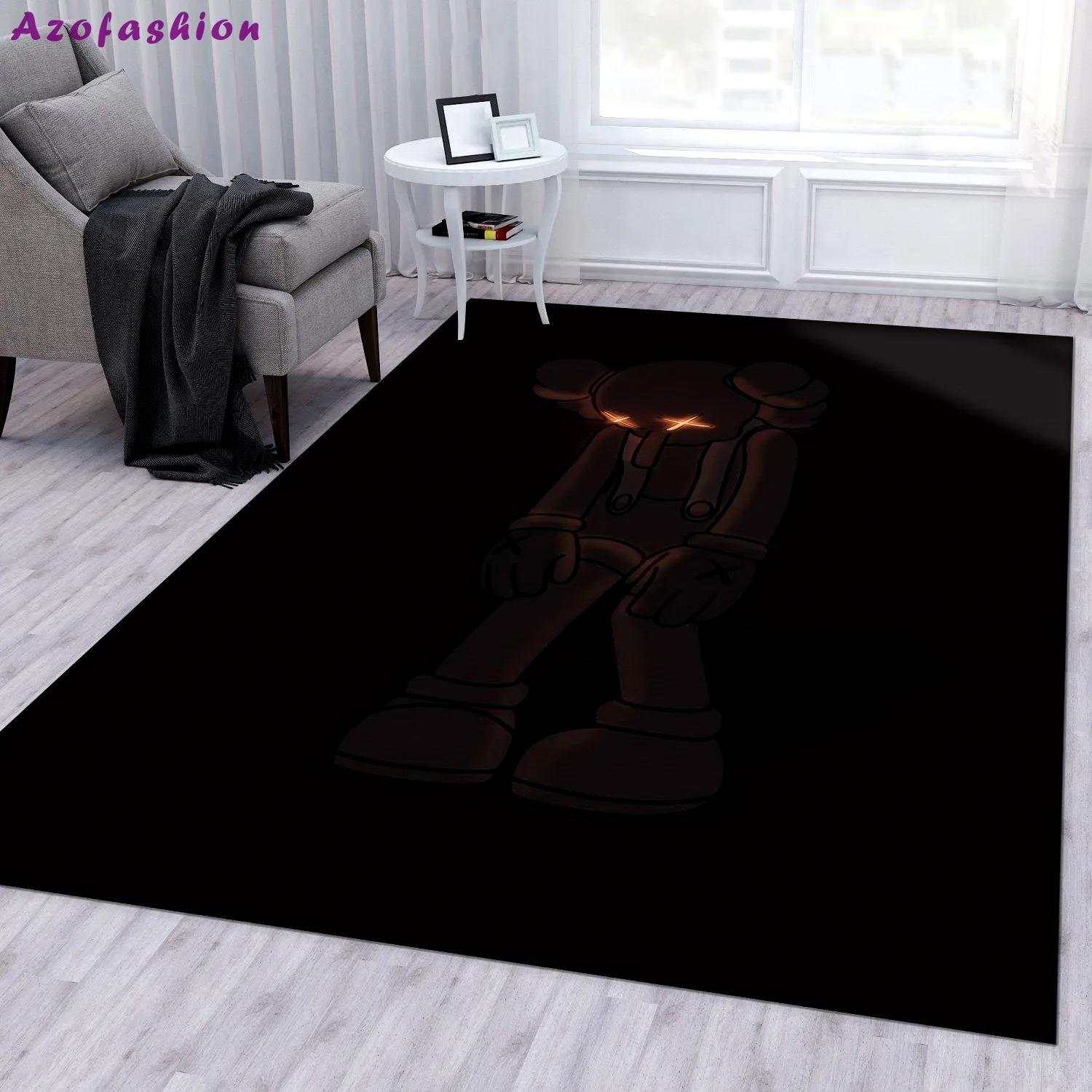 Rugs in living room and bedroom - Kaws lie glow area rug for christmas living room rug floor decor floor mats keep warm in winter Rectangle Rug
