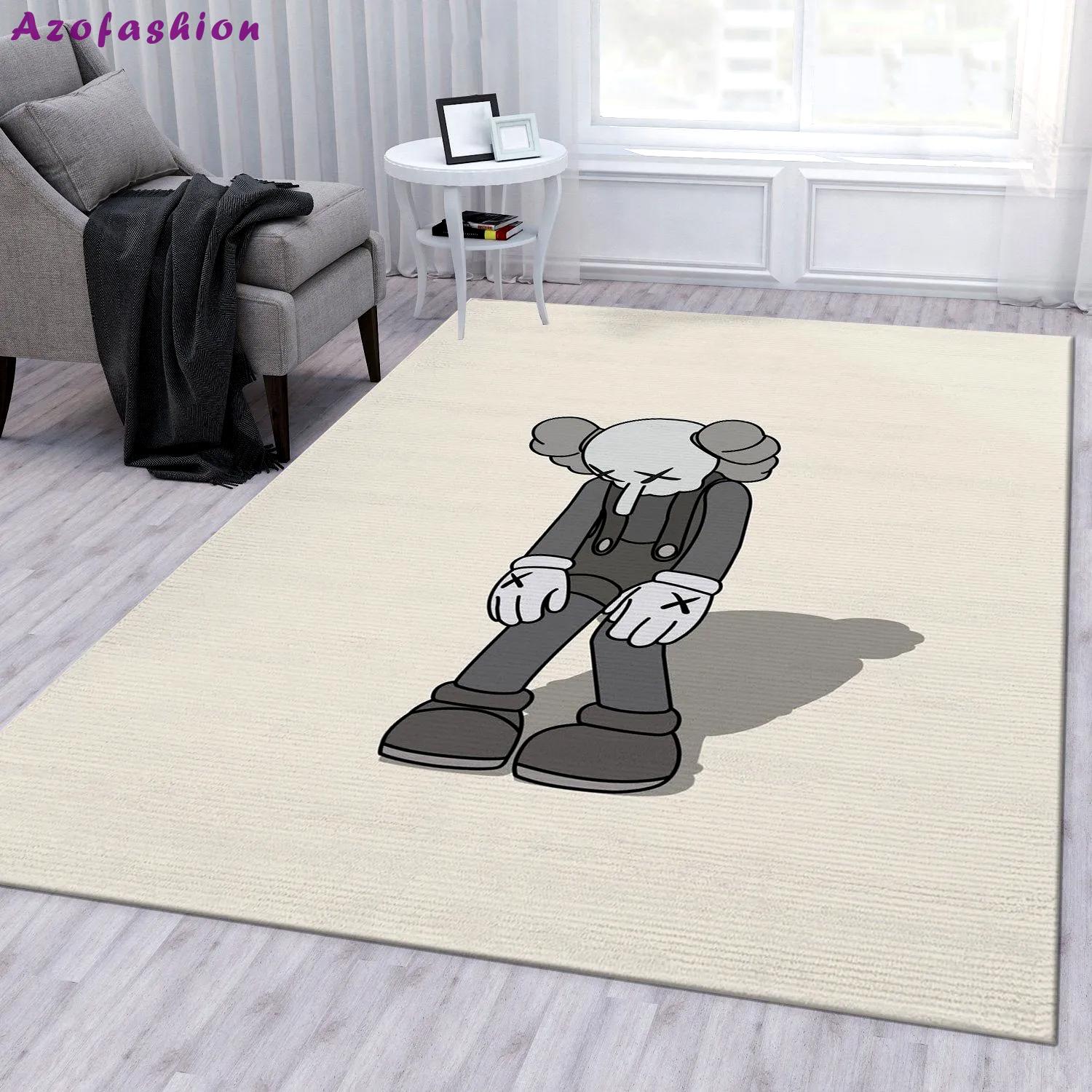 Rugs in living room and bedroom - Kaws small lie figure rug living room rug christmas gift us decor Rectangle Rug