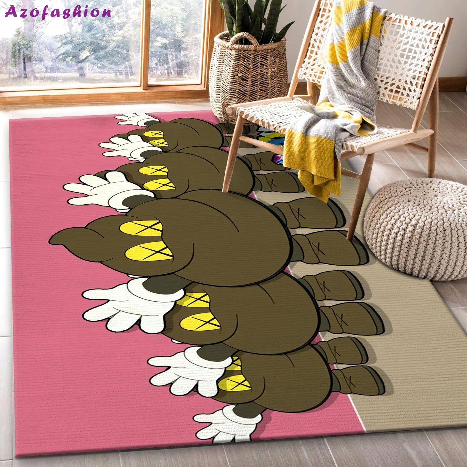 Rugs in living room and bedroom - Kaws ver4 area rug living room rug carpet christmas gift floor mats keep warm in winter Rectangle Rug