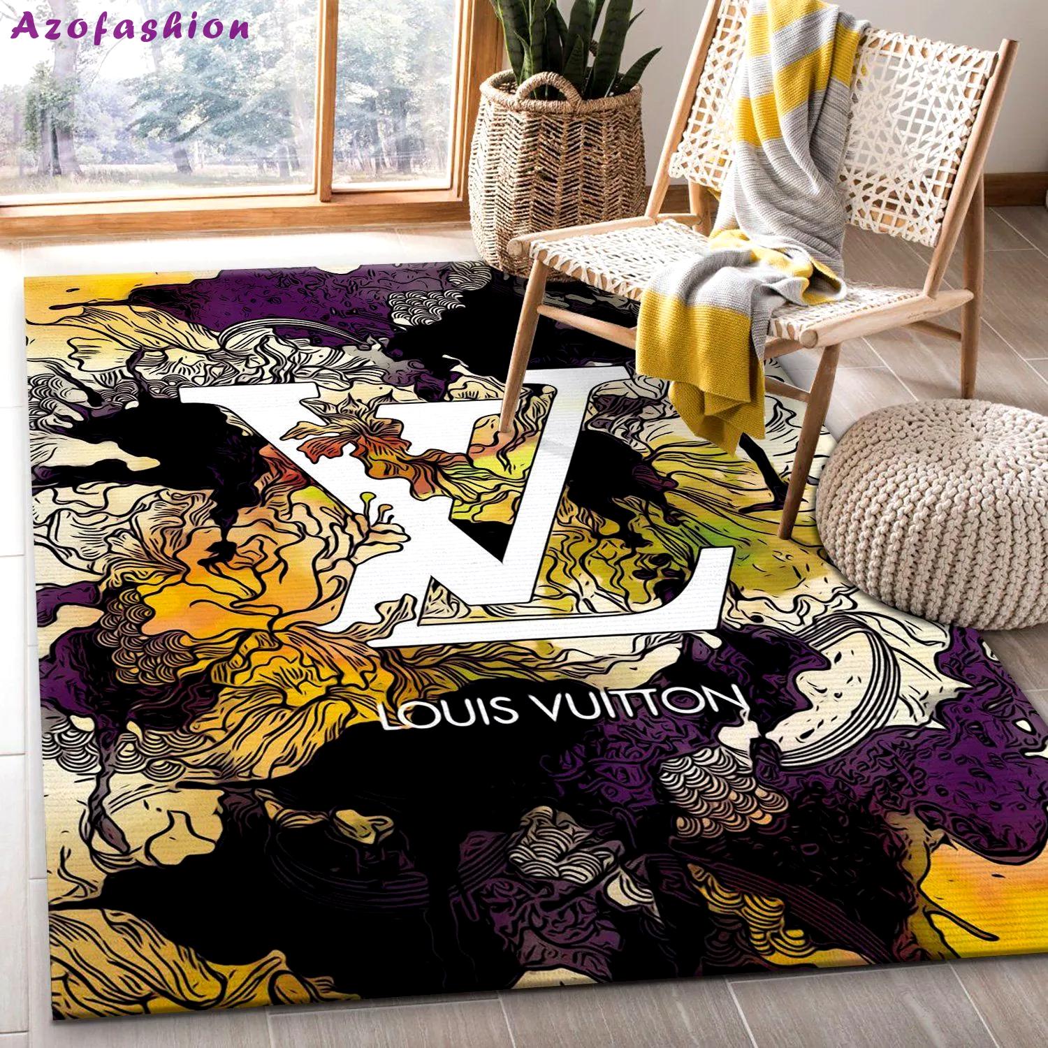 Rugs in living room and bedroom - Louis vuitton rug fashion brand rug floor decor floor mats keep warm in winter Rectangle Rug