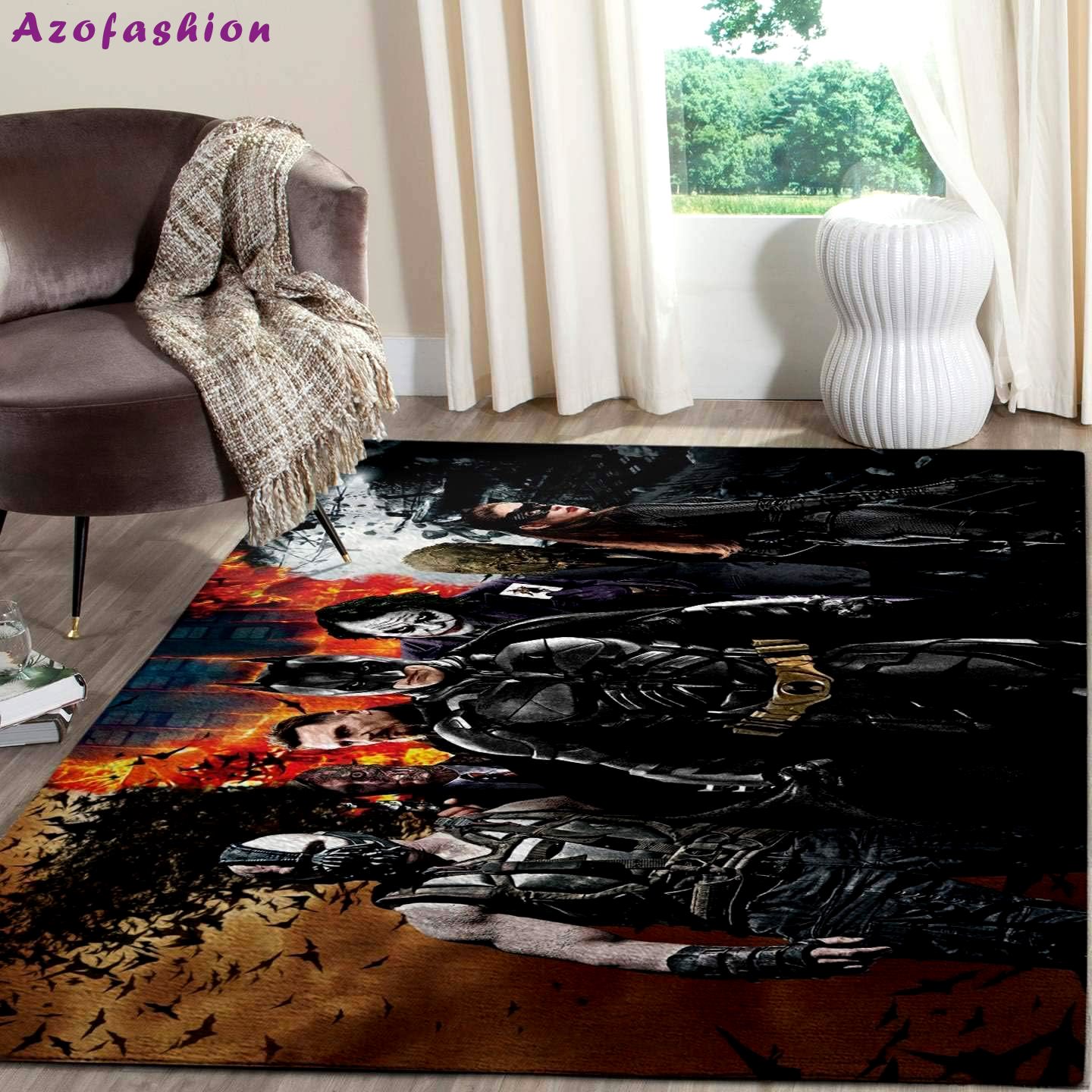 Rugs in living room and bedroom bat-man area rugs hero movies living room carpet christmas floor decor Rectangle Rug