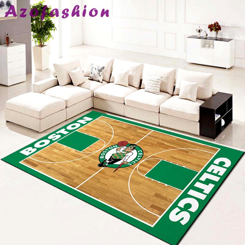 Rugs in living room and bedroom boston celtics basketball team nba court living room carpet kitchen area rugs Rectangle Rug