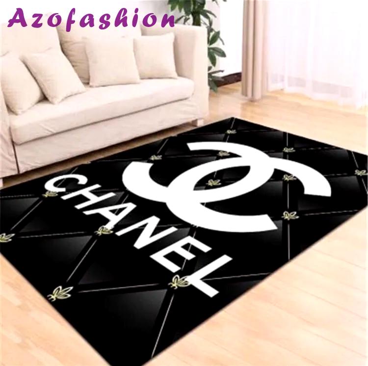 Rugs in living room and bedroom chanel black luxury area rug for living room bedroom carpet home decor mat Rectangle Rug
