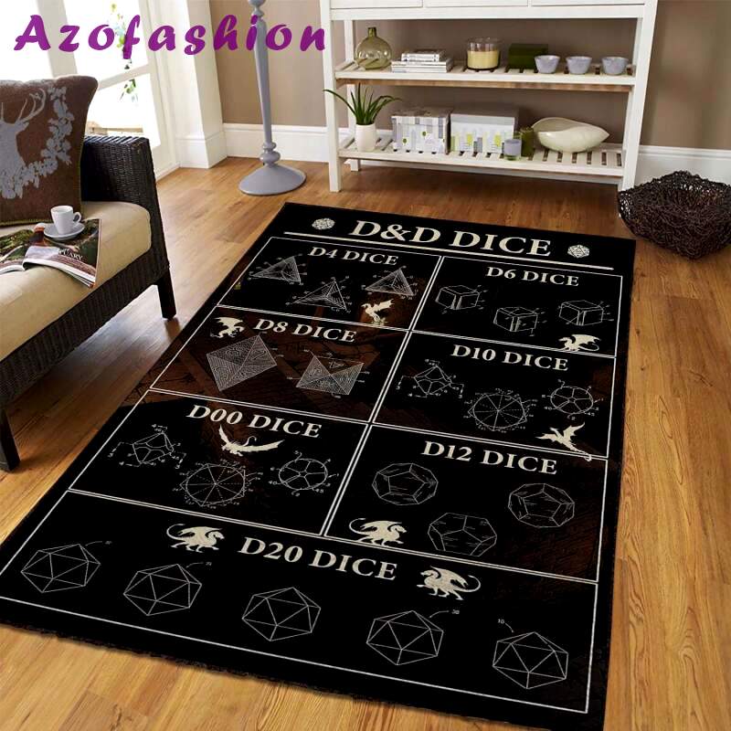 Rugs in living room and bedroom d&d dice Rectangle Rug