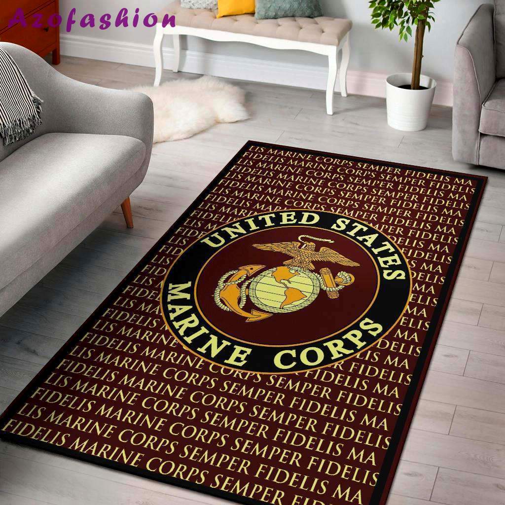 Rugs in living room and bedroom marinee corps printed rug Rectangle Rug