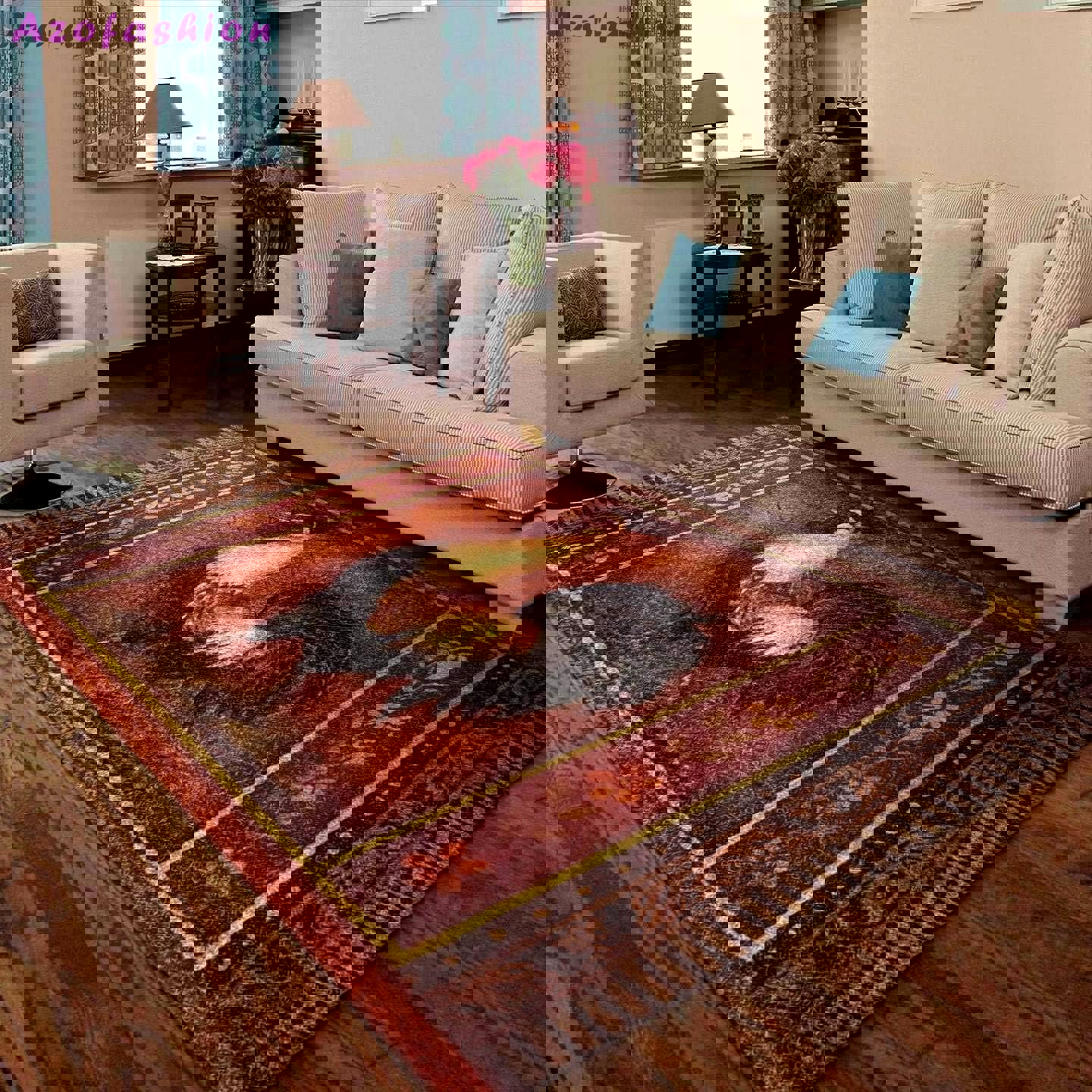 Rugs in living room and bedroom rustic rooster rug Rectangle Rug