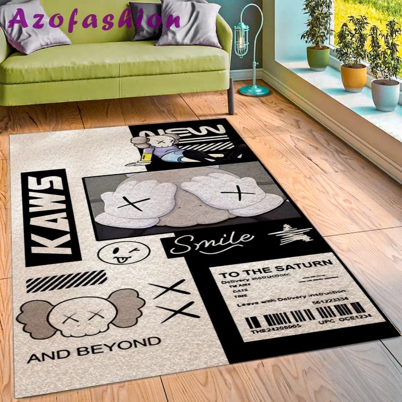 Rugs in living room and bedroom sad hype sneakers rug - and beyond hypebeast rug - unique design rug- street fashion- custom sneakers- sneaker art- living room- street rug Rectangle Rug