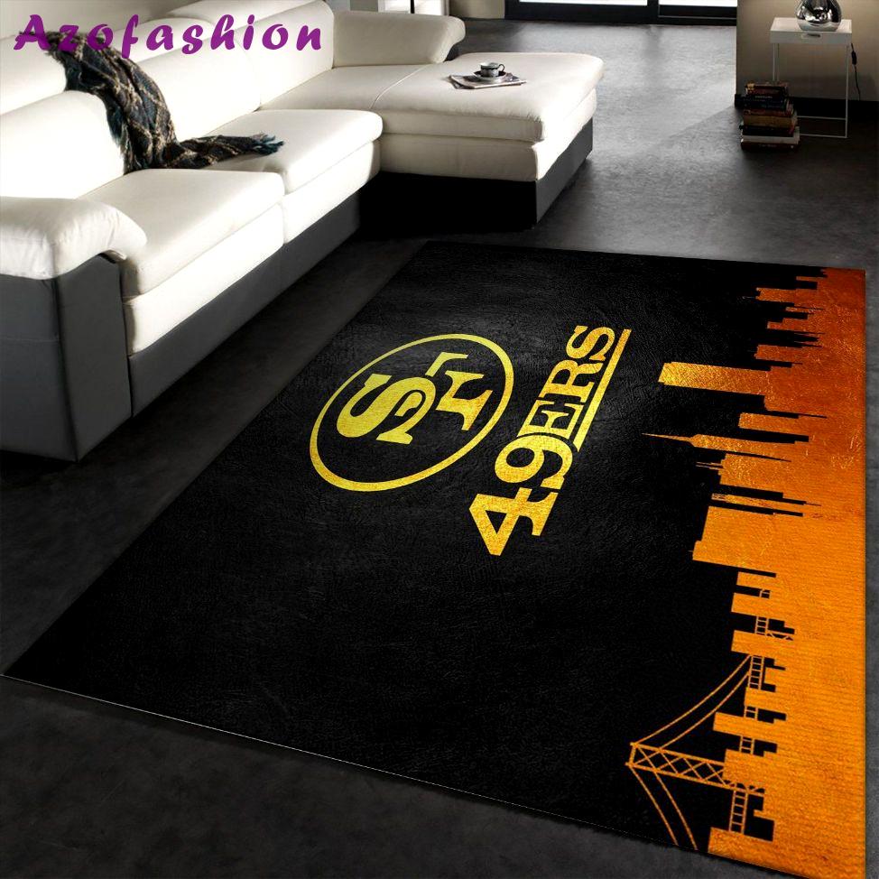 Rugs in living room and bedroom san francisco 49ers nfl area rug for christmas- kitchen rug- floor decor home decor Rectangle Rug