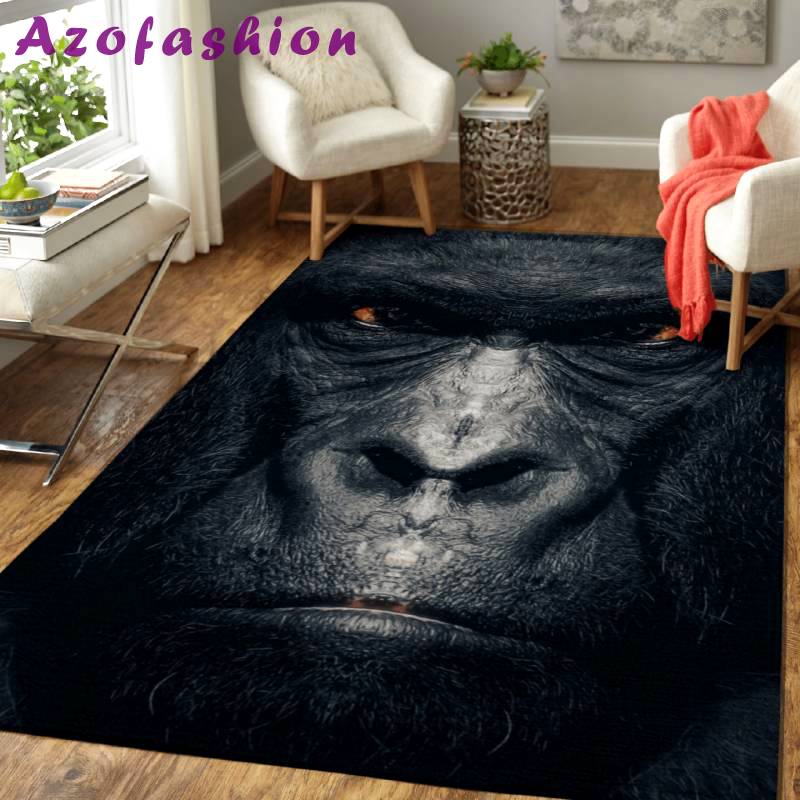 Rugs in living room and bedroom the gorilla – animals area rug carpet Rectangle Rug