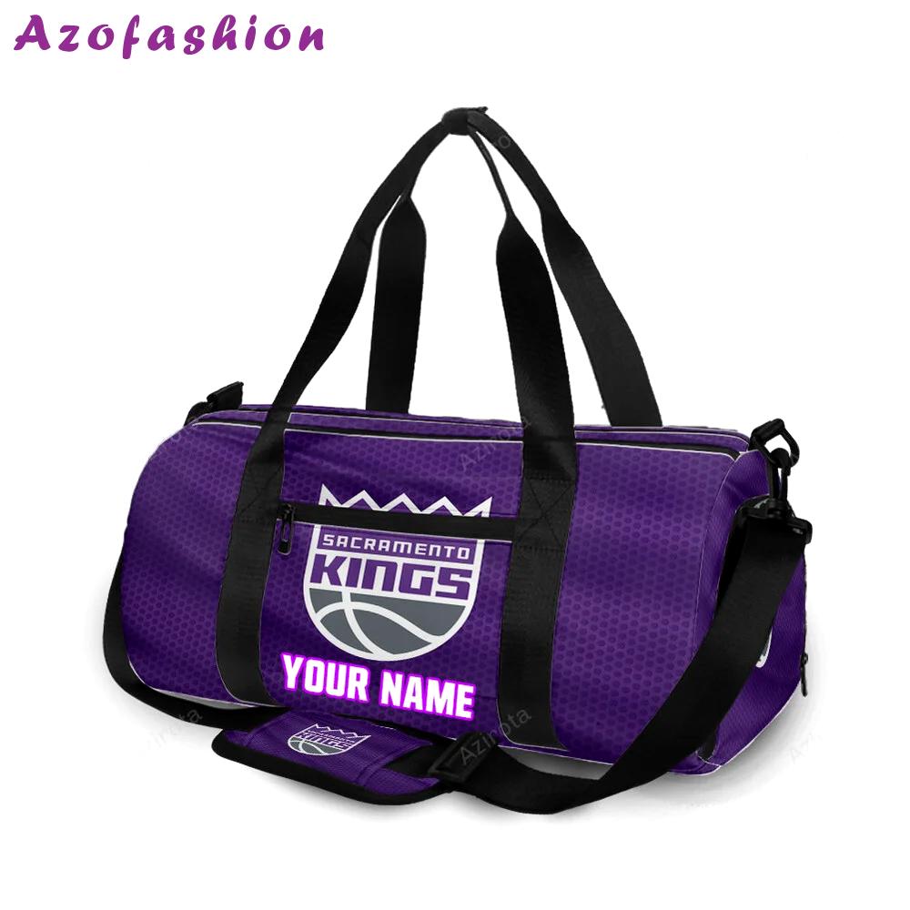 Sacramento kings emblem texture6 personalized name travel bag gym bag 2374 Travel Bag