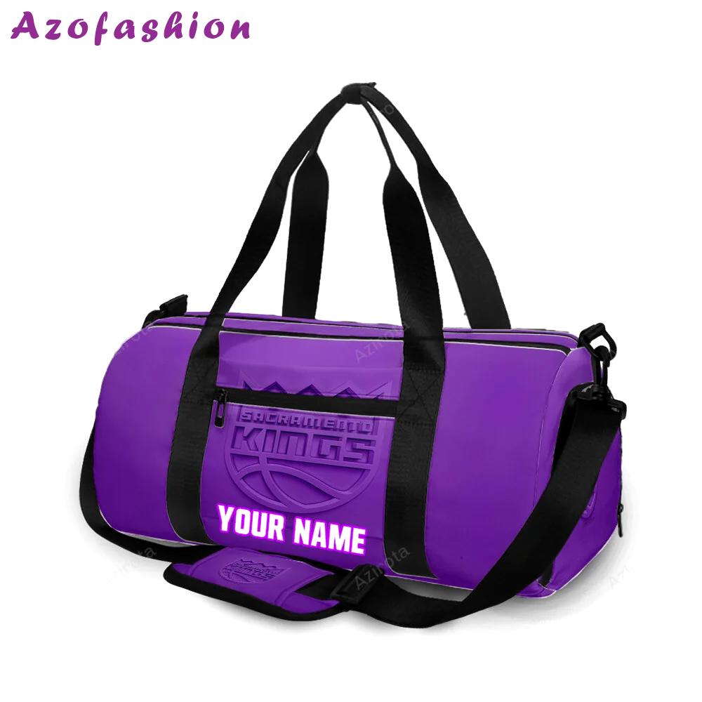 Sacramento kings emblem texture7 personalized name travel bag gym bag 2254 Travel Bag
