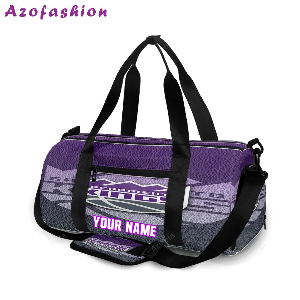 Sacramento kings emblem texture8 personalized name travel bag gym bag 2293 Travel Bag