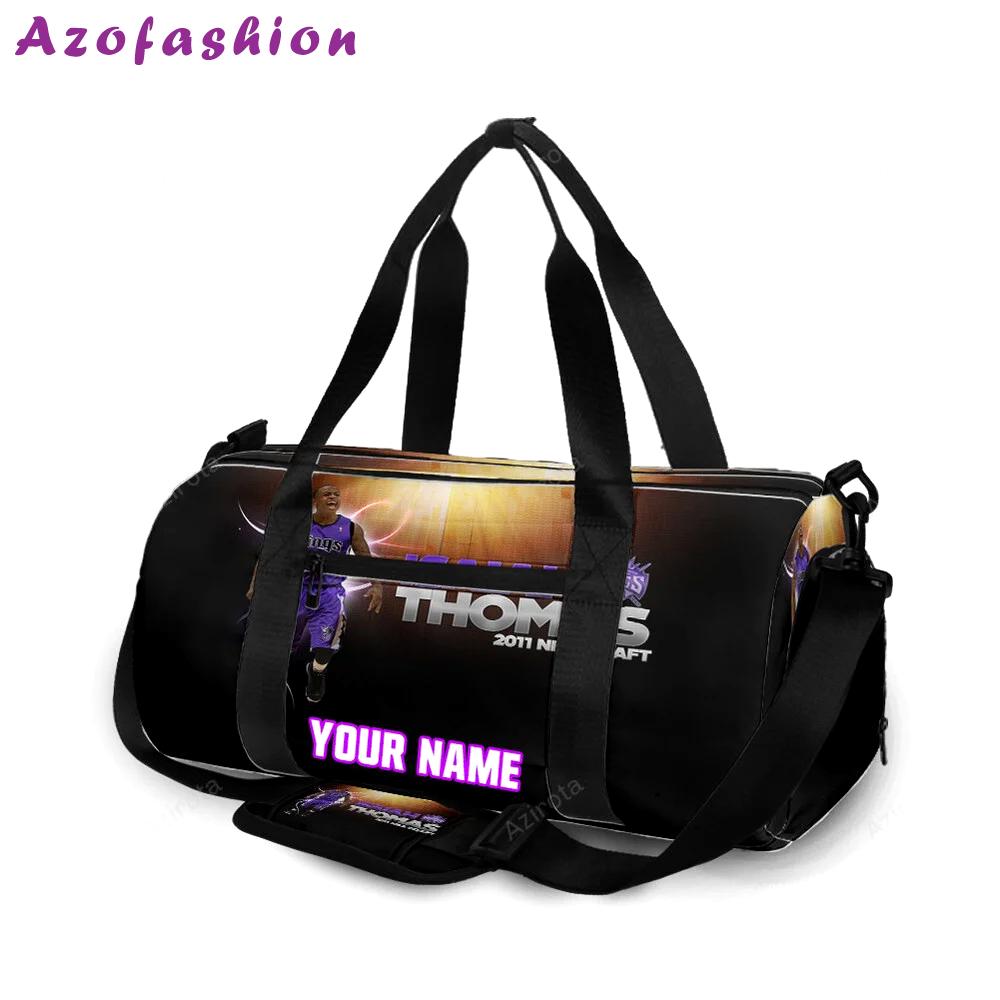 Sacramento kings isaiah thomas 22 texture2 personalized name travel bag gym bag 2301 Travel Bag