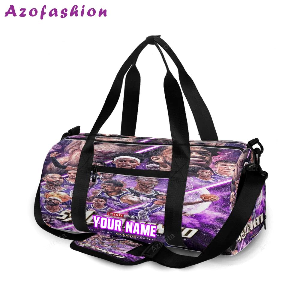 Sacramento kings poster personalized name travel bag gym bag 2382 Travel Bag