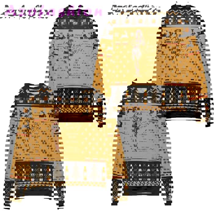 Sailor jerry spiced rum snowflake and reindeer ugly christmashot 2025 style 748 Christmas Ugly Sweater