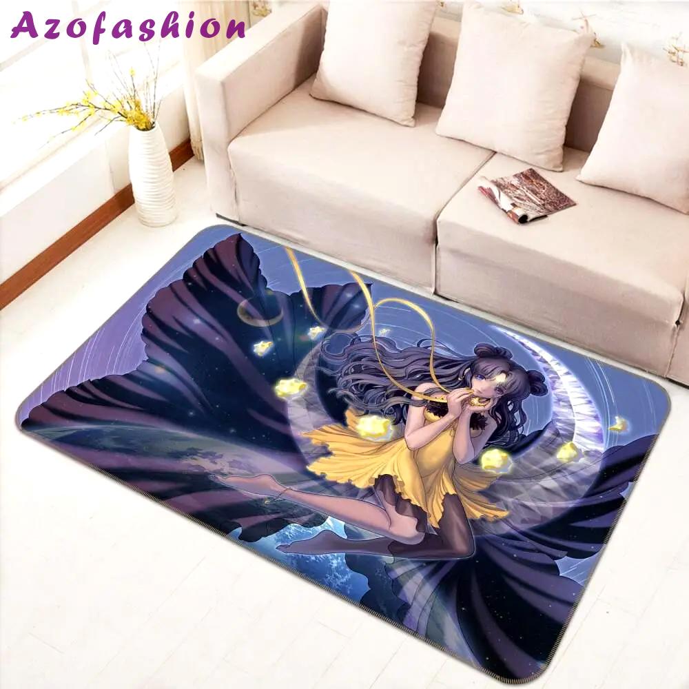 Sailor moon anime 4 area rug living room and bed room rug rug regtangle carpet floor decor home decor Rectangle Rug