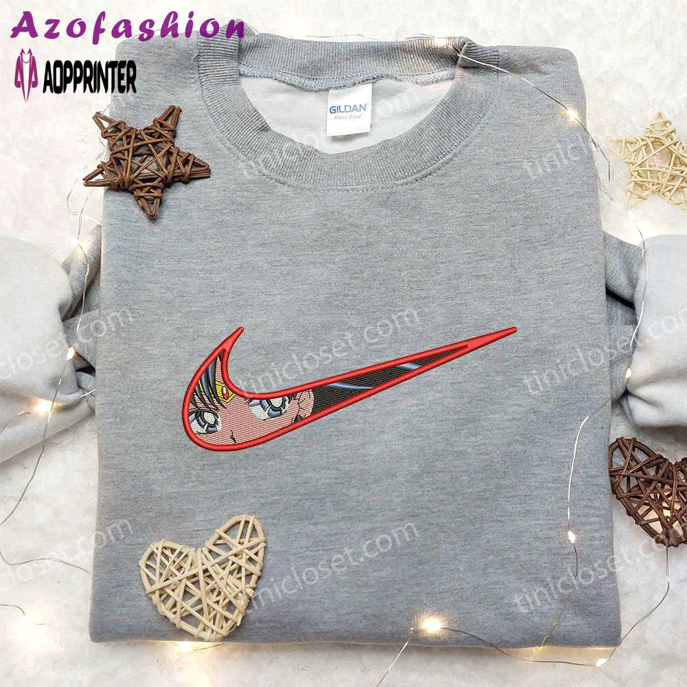 Sailor moon x nike embroidered sweatshirt & shirt: stylish collaboration for fans Embroidered Shirt