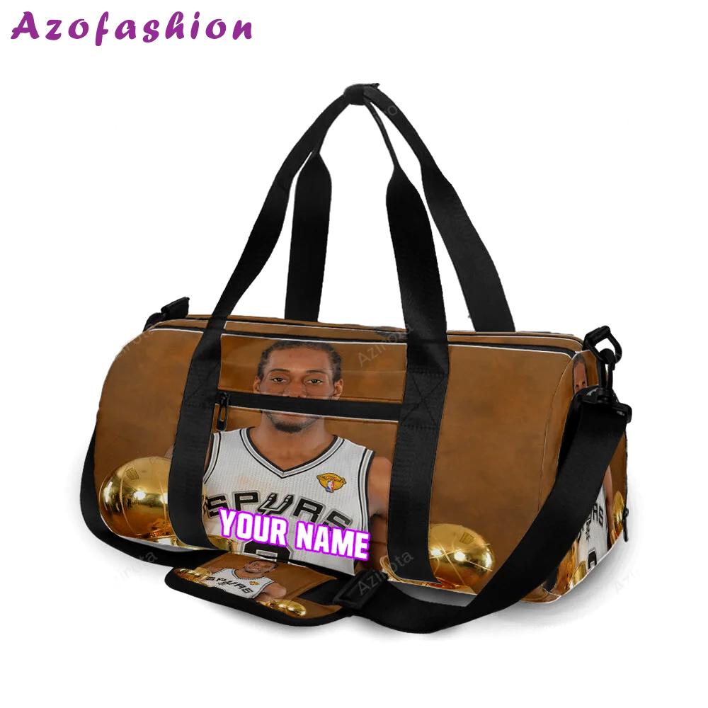 San antonio spurs kawhi leonard7 personalized name travel bag gym bag 2271 Travel Bag