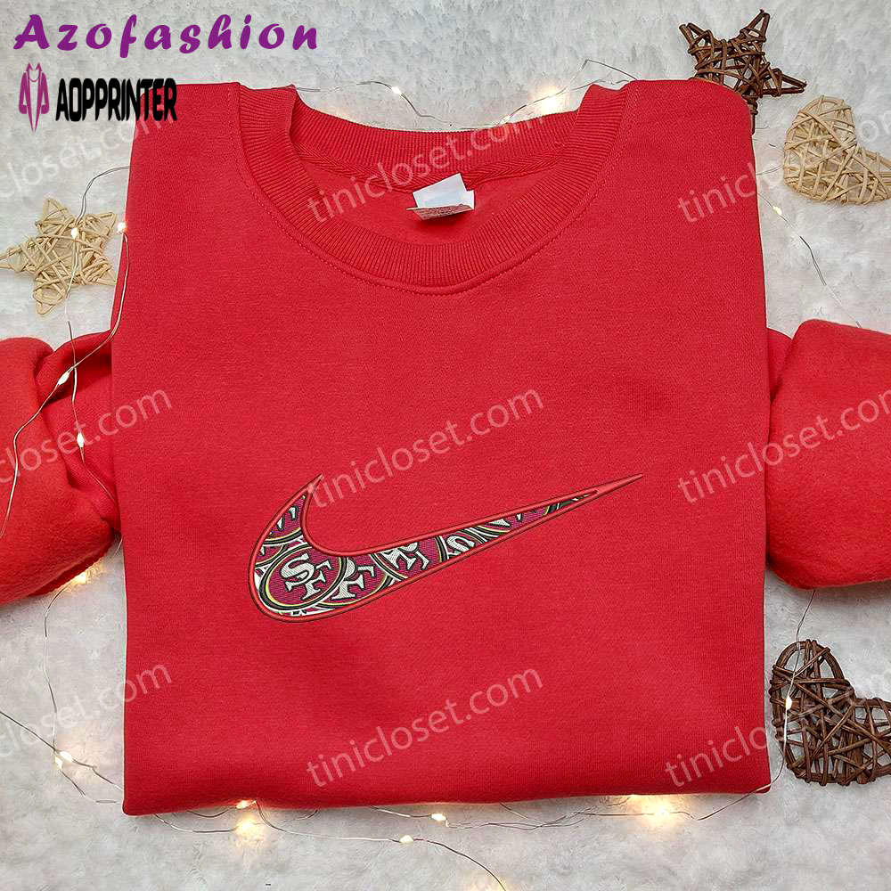 San francisco 49ers x nike embroidered sweatshirt – nfl sport team shirt Embroidered Shirt