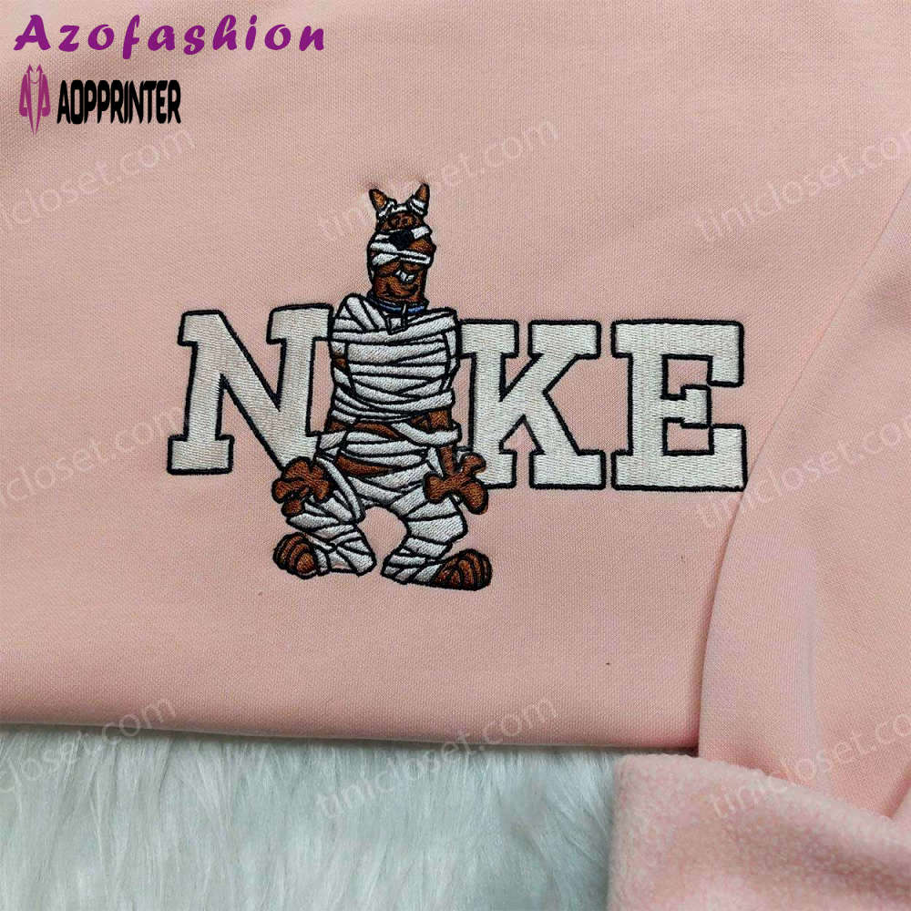 Scooby doo nike embroidered sweatshirt & hoodie: custom nike shirt Embroidered Shirt
