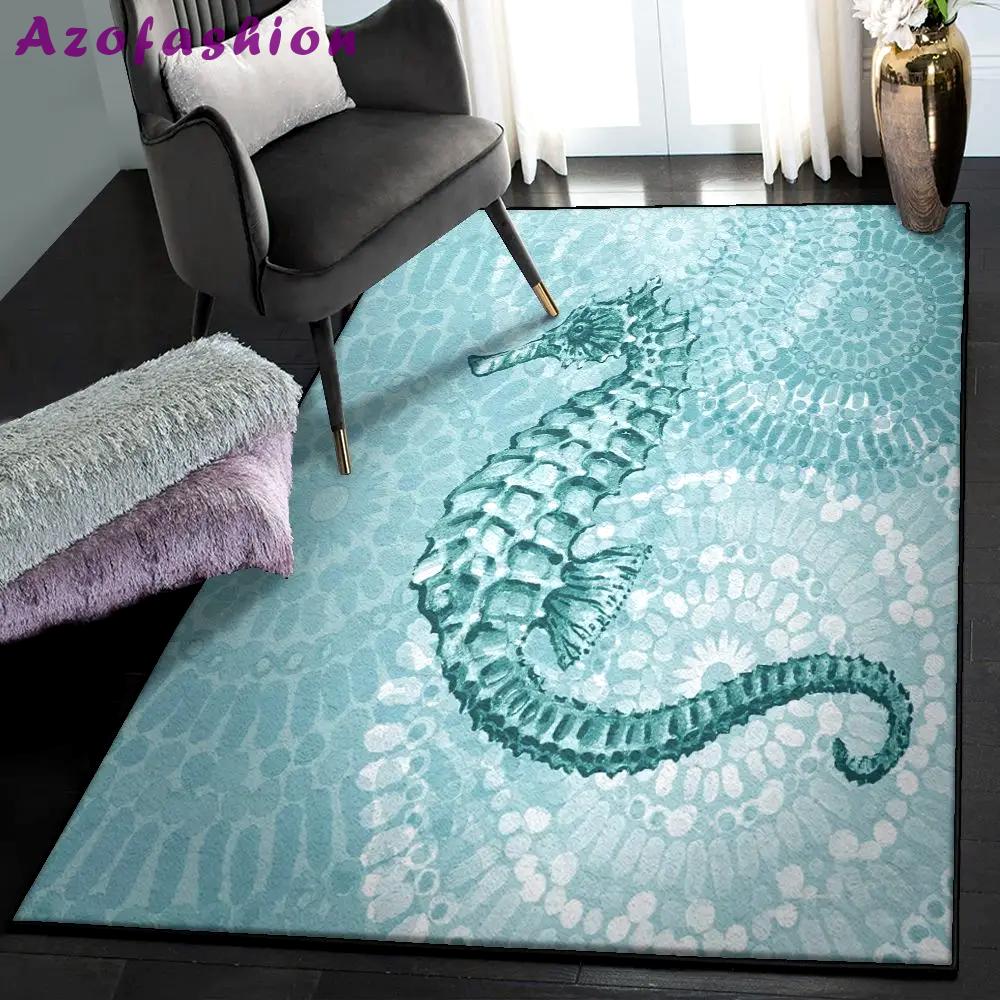 Seahorse carpets for living room, a seahorse gs cl rug Rectangle Rug