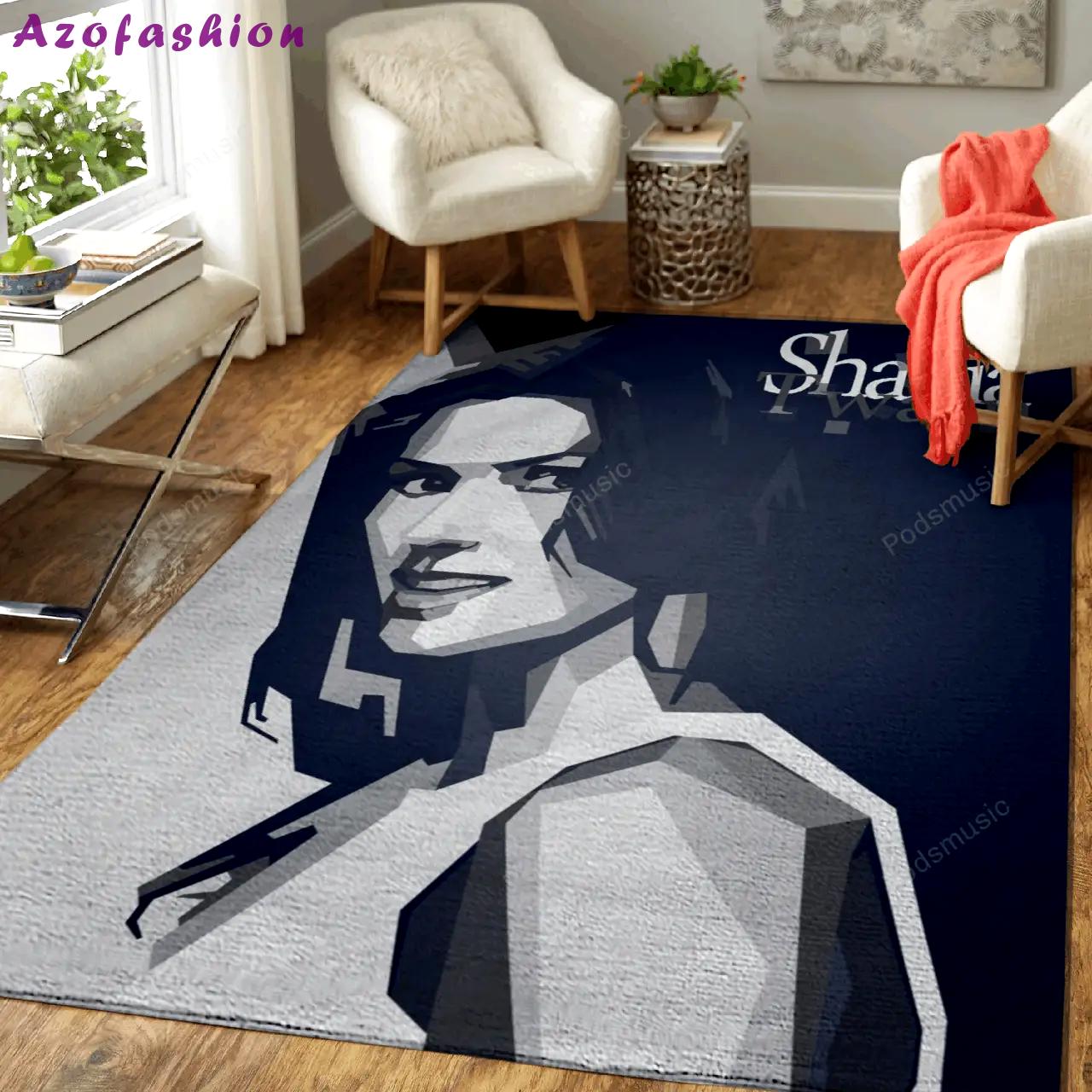 Shania twain country music art for fans area rug living room carpet rug regtangle carpet floor decor home decor Rectangle Rug