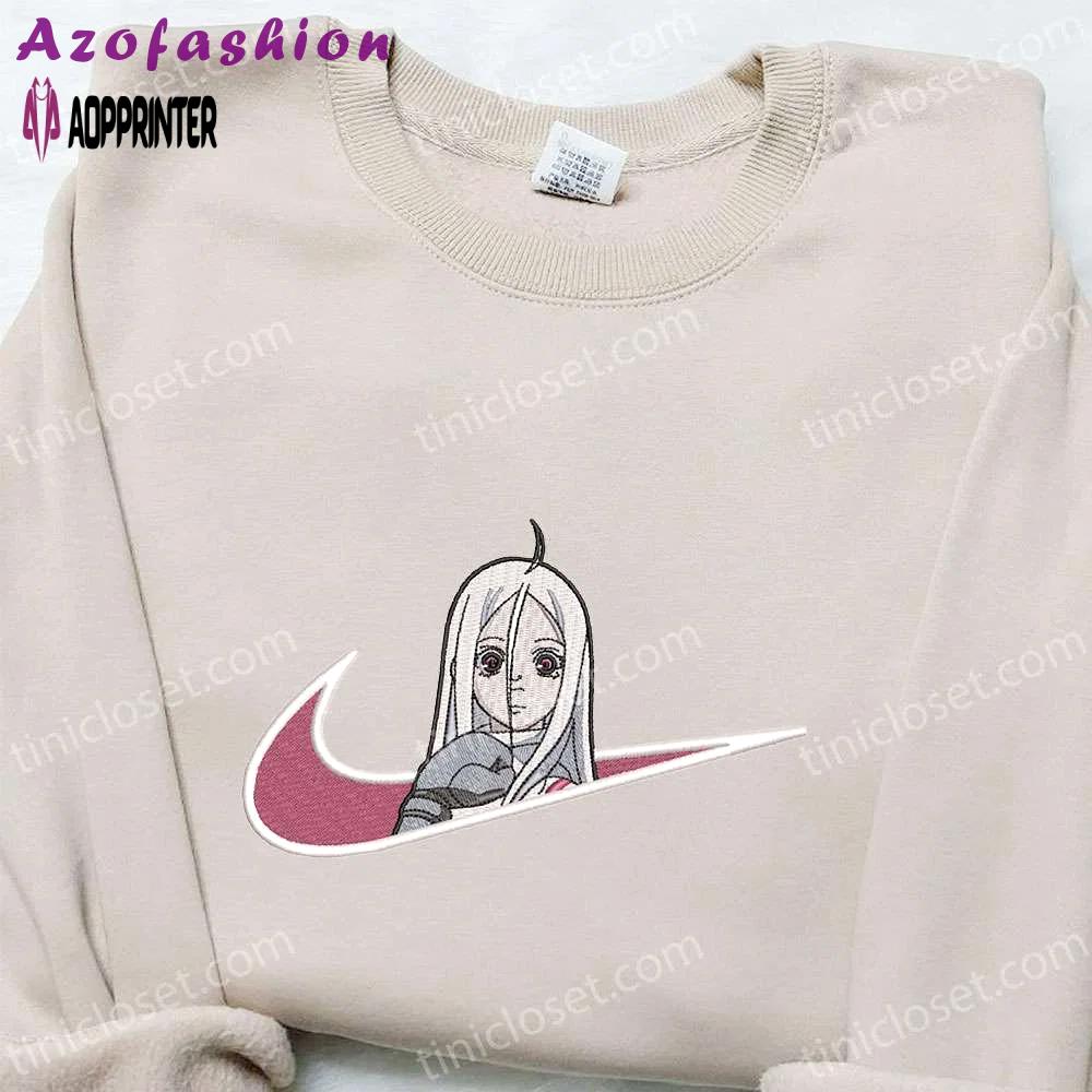 Shiro x swoosh anime embroidered hoodie deadman wonderland sweatshirt custom hoodie Embroidered Shirt