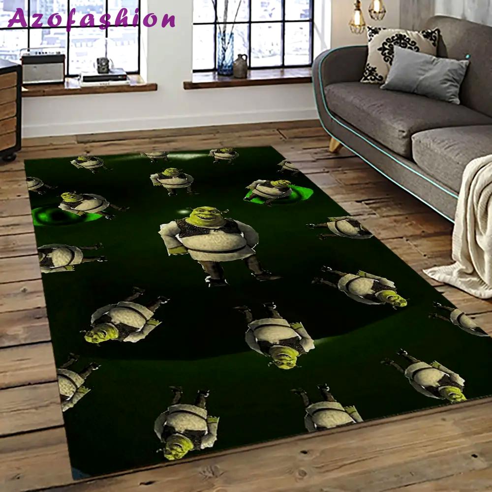 Shrek cartoon characters carpet area rug home decor gift best present for friends sk2 Rectangle Rug