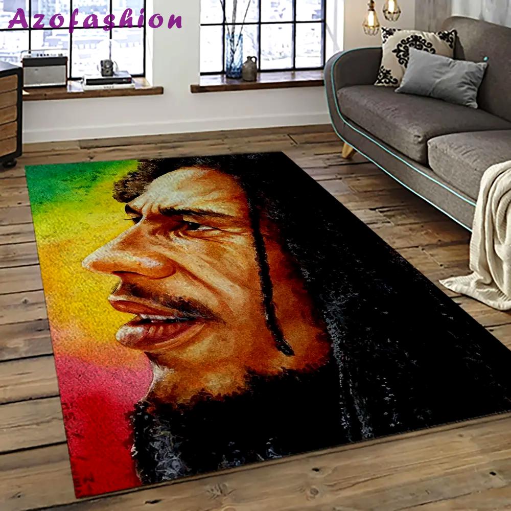 Singer bob marley music carpet rectangle area rug for living room bedroom decor bm01 Rectangle Rug