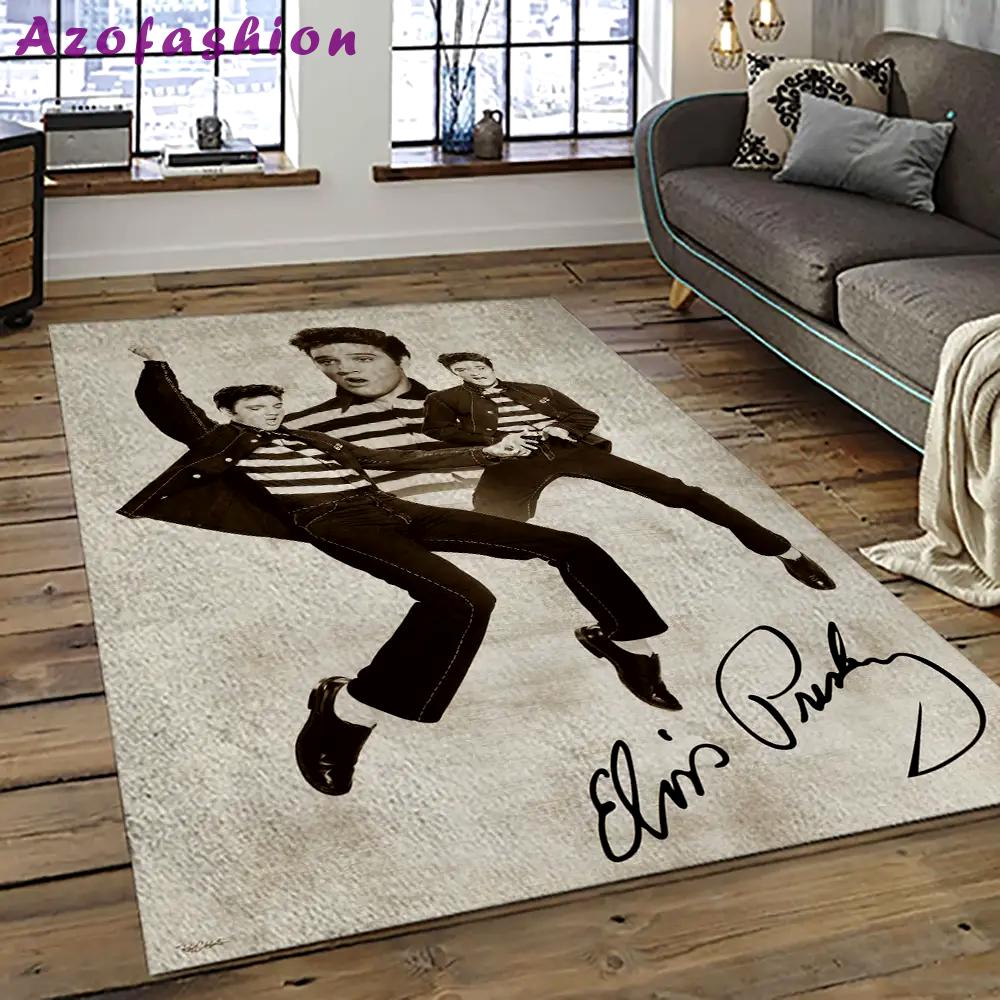 Singer elvis presley music carpet rectangle area rug for living room bedroom decor ep15 Rectangle Rug