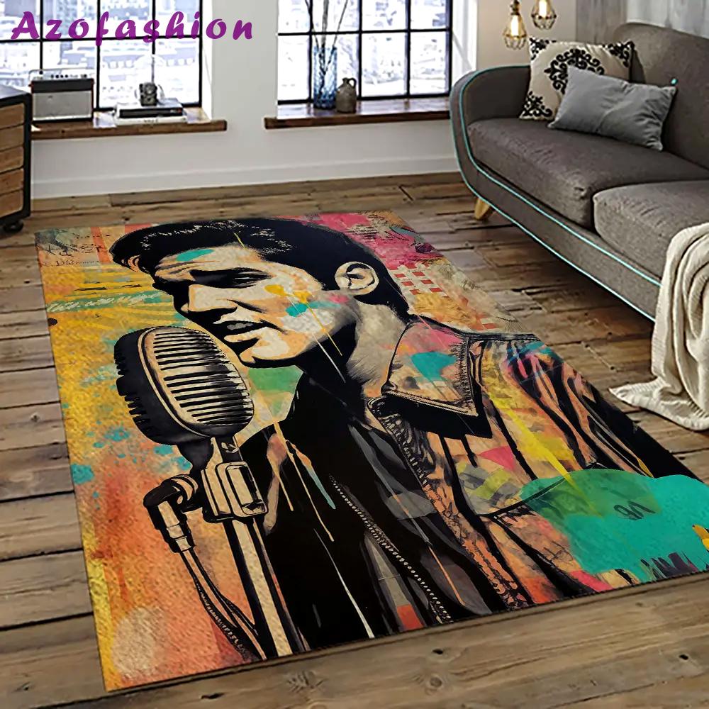 Singer elvis presley music carpet rectangle area rug for living room bedroom decor ep38 Rectangle Rug